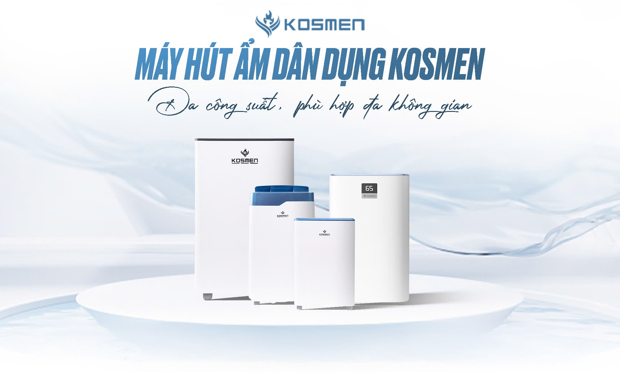 Máy hút ẩm Kosmen được ứng dụng kiểm soát ẩm hiệu quả cho đa không gian