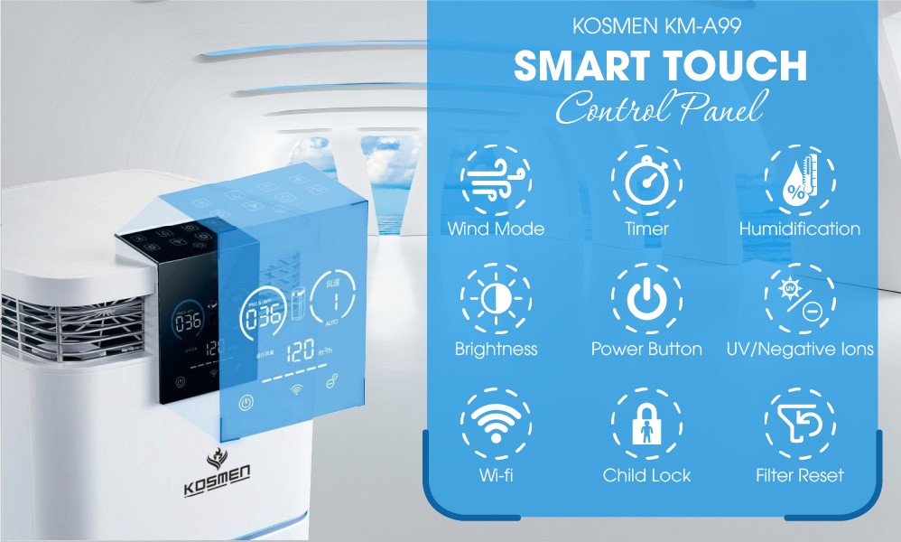 the-smart-touch-control-panel-of-the-kosmen-km-a99-air-purifier