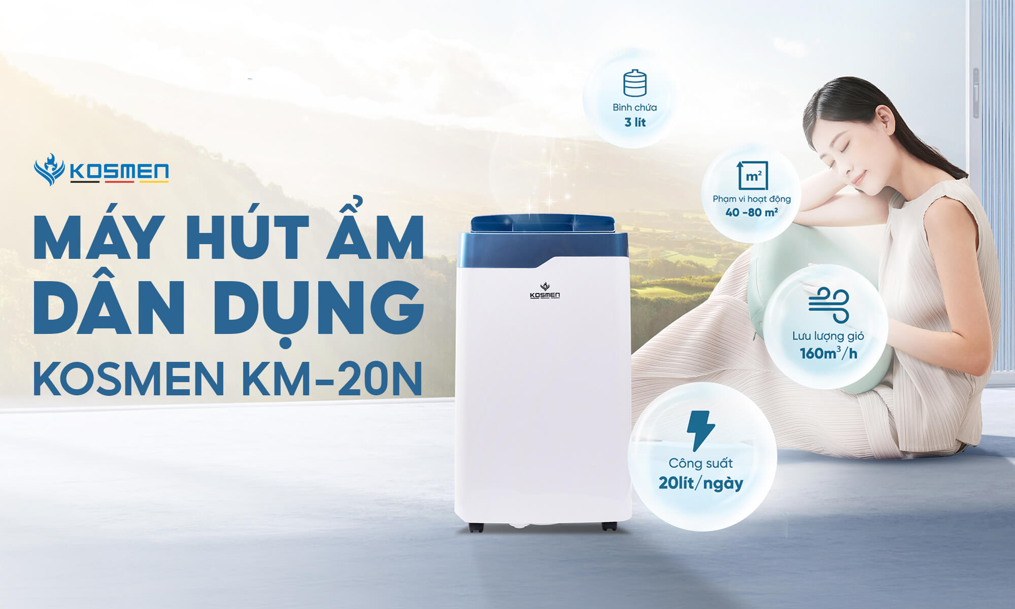 Kosmen KM-20N vận hành êm ái, cân bằng công suất