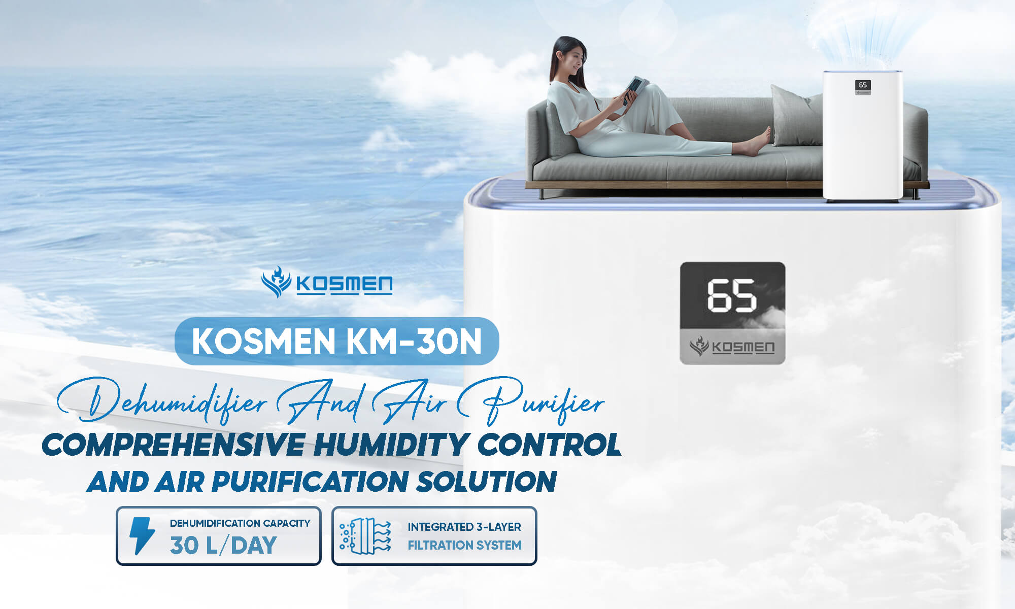 Kosmen KM-30N: Dehumidifier with advanced air filtration