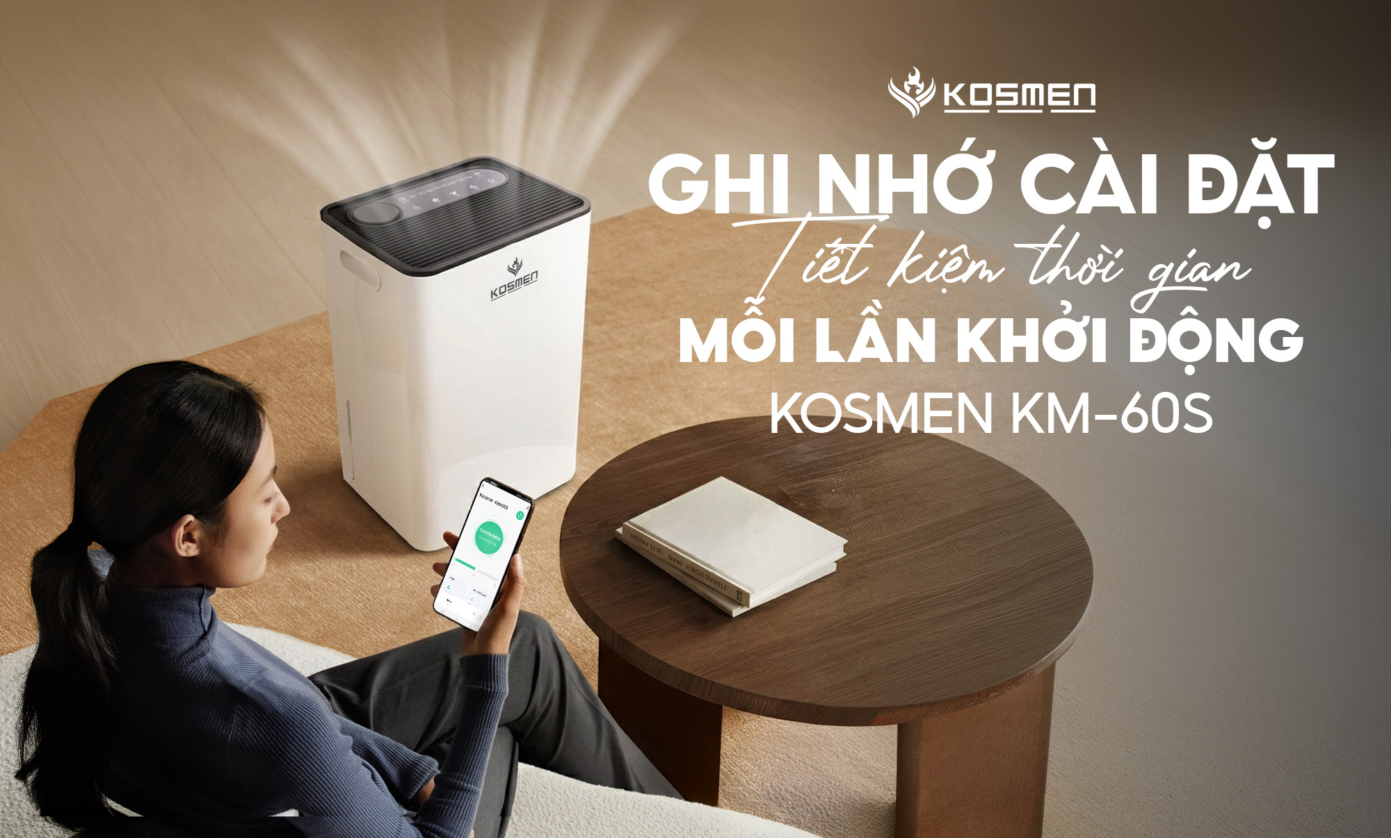 Kosmen KM-60S ghi nhớ cài đặt, tiết kiệm điện năng