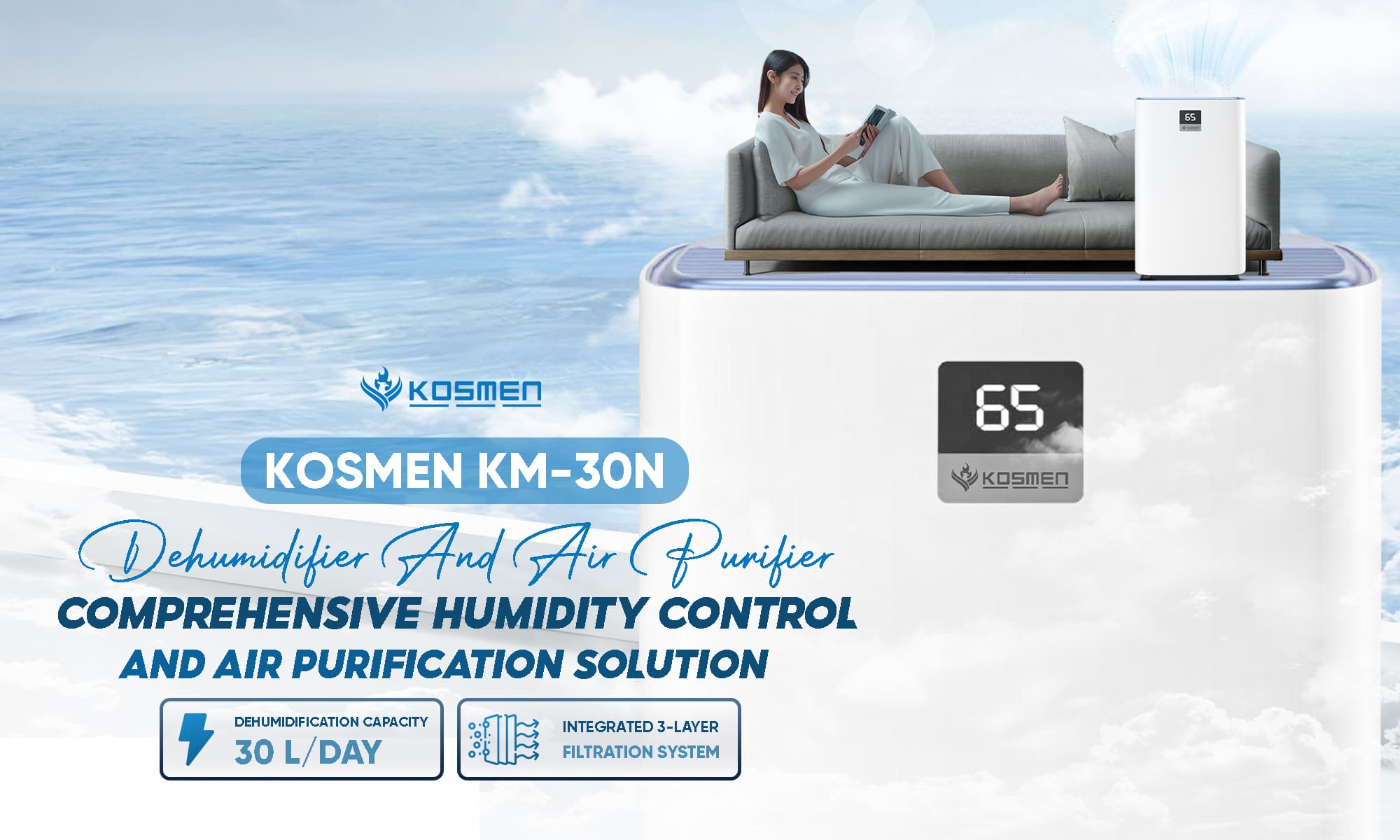 Kosmen KM-30N dehumidifier air purifier