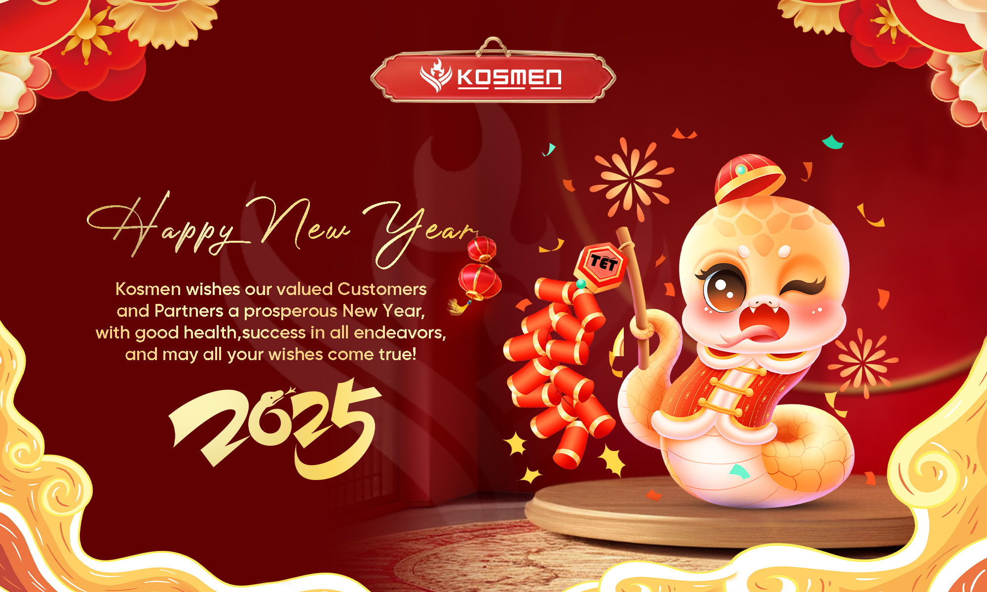  Kosmen wishes you a Happy New Year 2025.