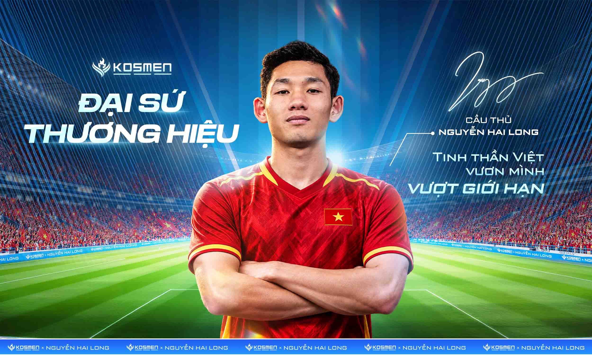 Kosmen k&igrave; vọng Hai Long sẽ lan tỏa nhiều hơn c&aacute;c gi&aacute; trị sản phẩm Kosmen đến gần hơn với người d&ugrave;ng Việt