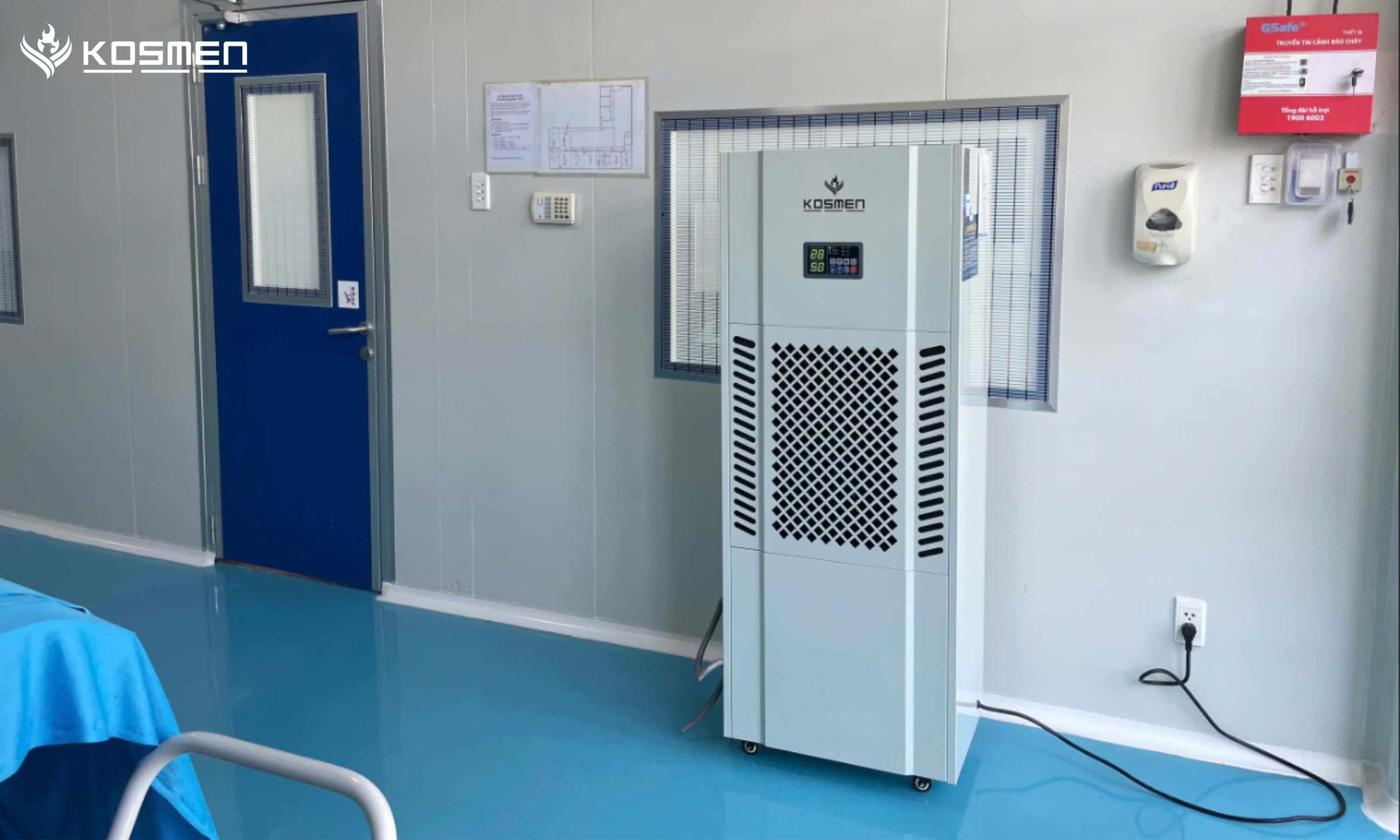 M&aacute;y h&uacute;t ẩm Kosmen KM-180S bảo quản thiết bị y tế tại bệnh viện