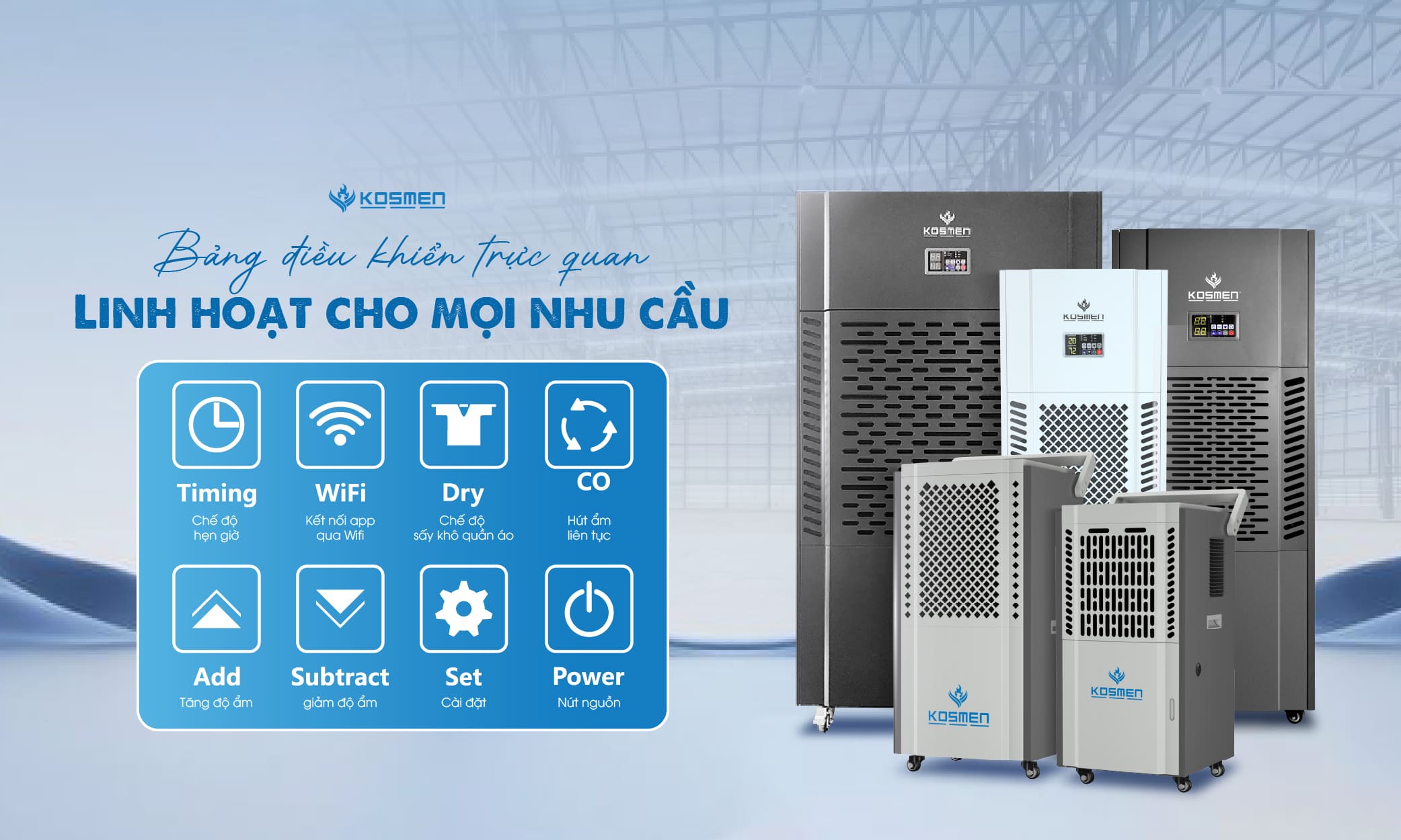 Bảng điều khiển trực quan - linh hoạt cho mọi nhu cầu 