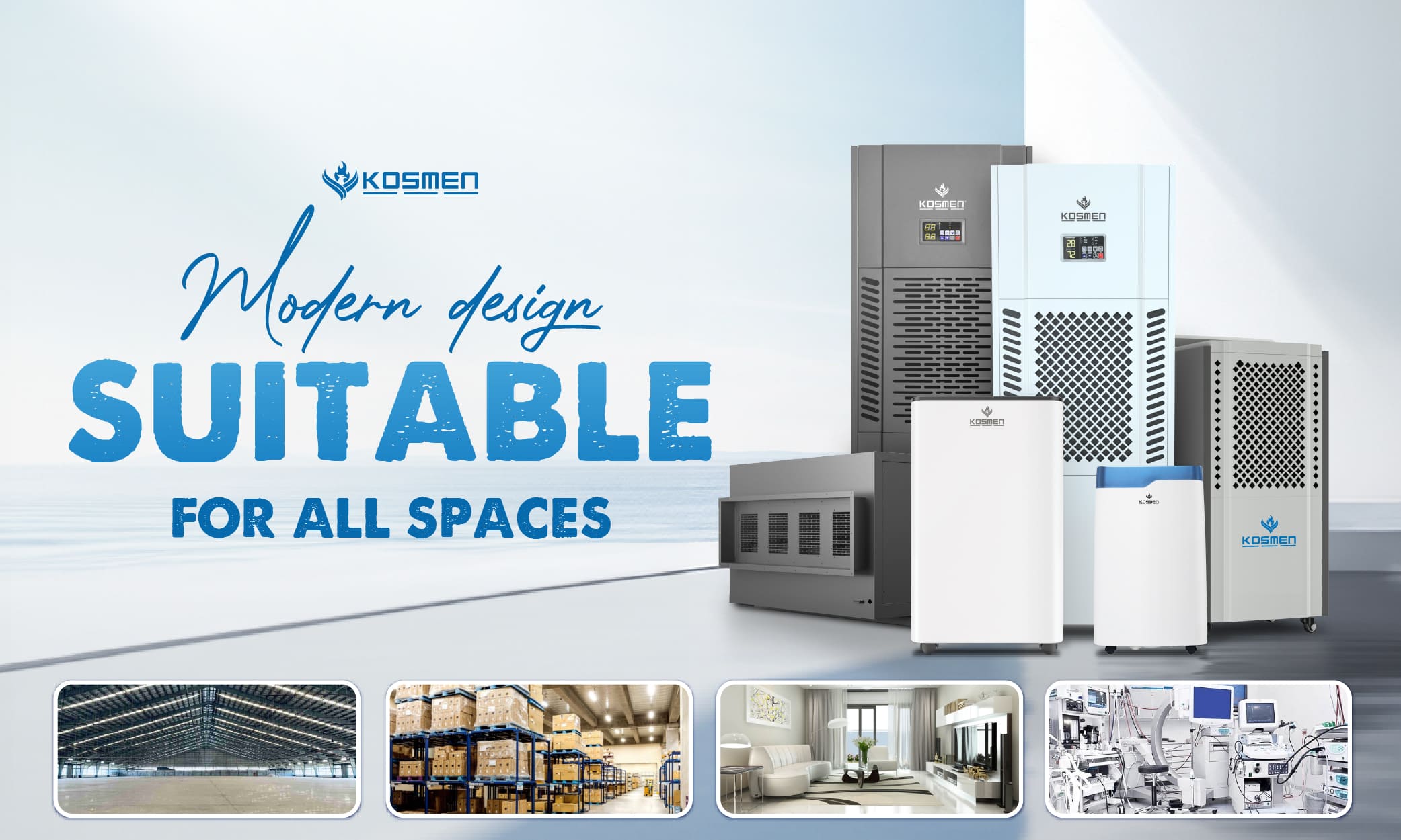 Kosmen dehumidifier with a modern design that fits every space