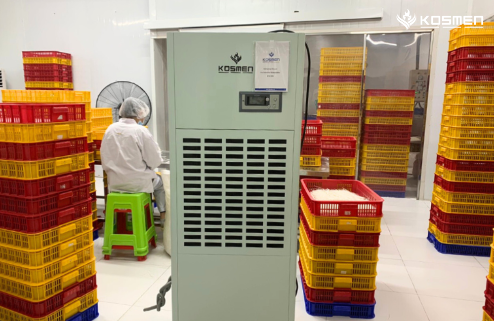 Drying Rice Vermicelli with a Dehumidifier to Reduce Moisture Reabsorption