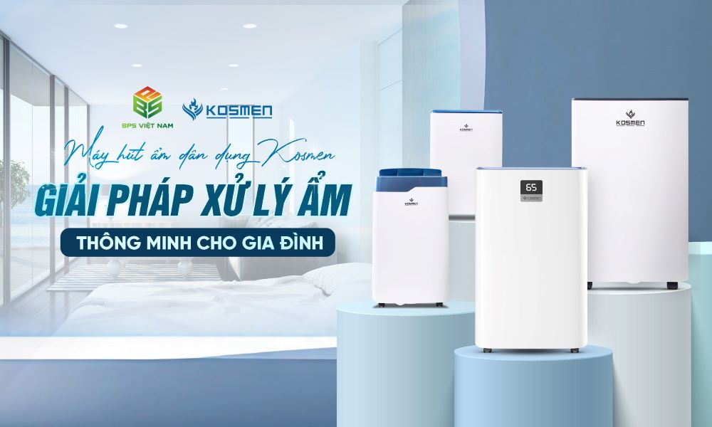 Máy hút ẩm dân dụng Kosmen xử lý ẩm tốt cho nhiều không gian như nhà ở, văn phòng