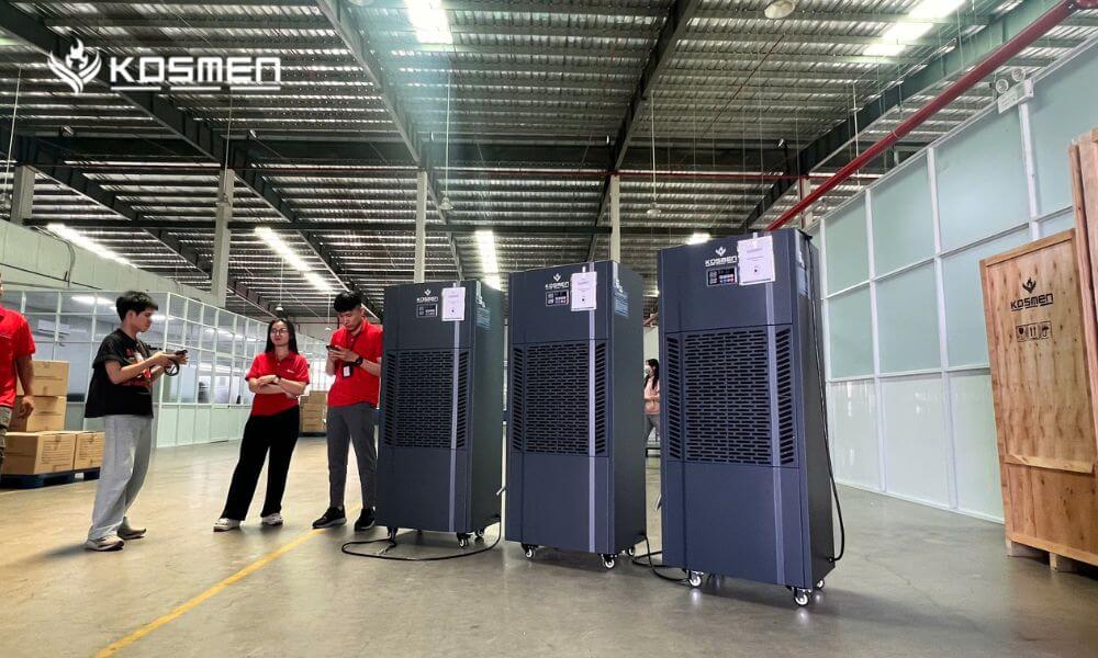 Xác nhận máy hút ẩm vận hành ổn định, hiệu quả