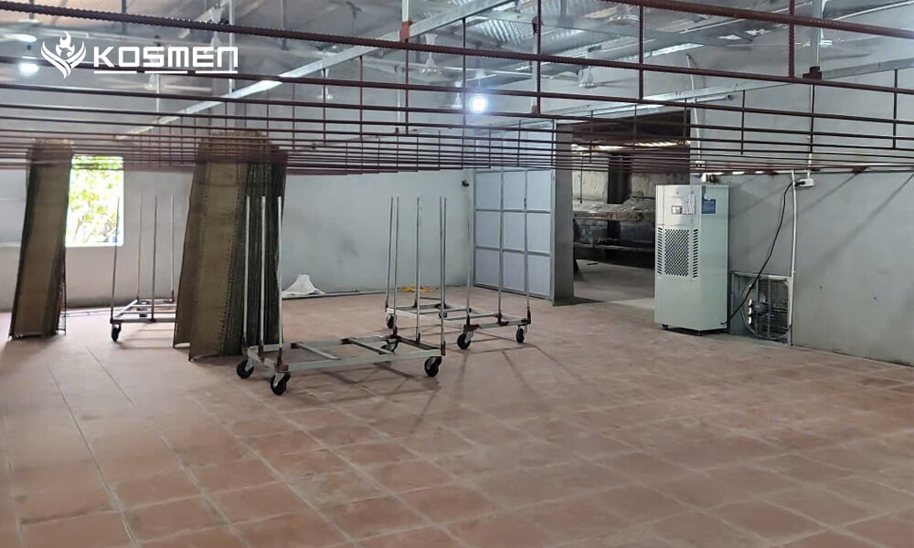 Installation of Humidity Control Dehumidifier for Rice Paper Workshop