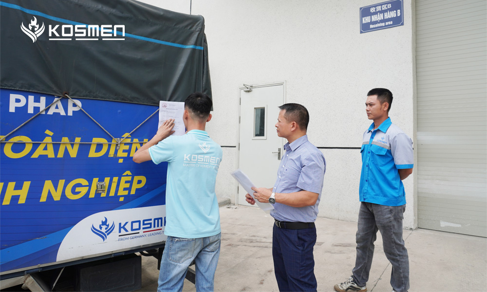 Kosmen tiến hành đánh giá và nghiệm thu sản phẩm sau lắp đặt