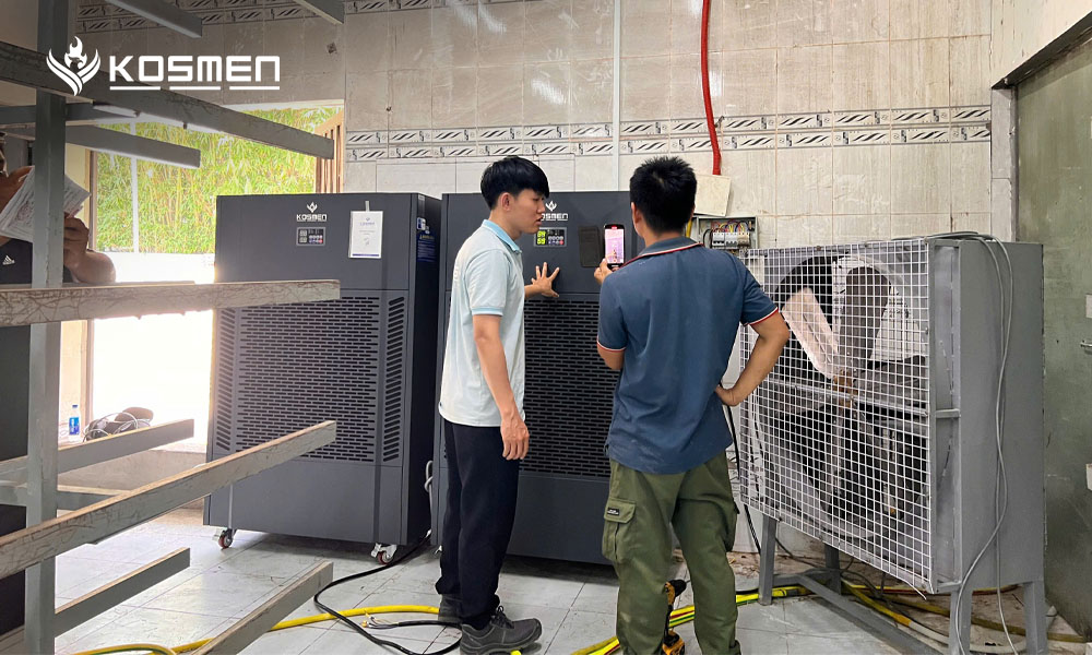 Kỹ thuật Kosmen hướng dẫn vận h&agrave;nh chi tiết m&aacute;y h&uacute;t ẩm Kosmen KM-480S