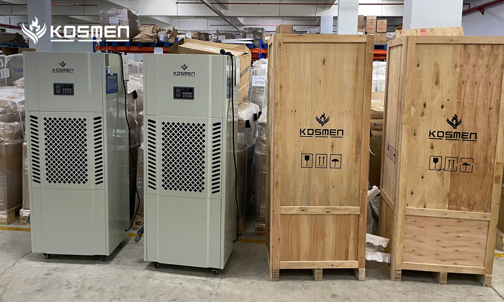 Kosmen KM-180S hút ẩm bao quát khắp không gian, duy trì mức ẩm ổn định cho kho bảo quản