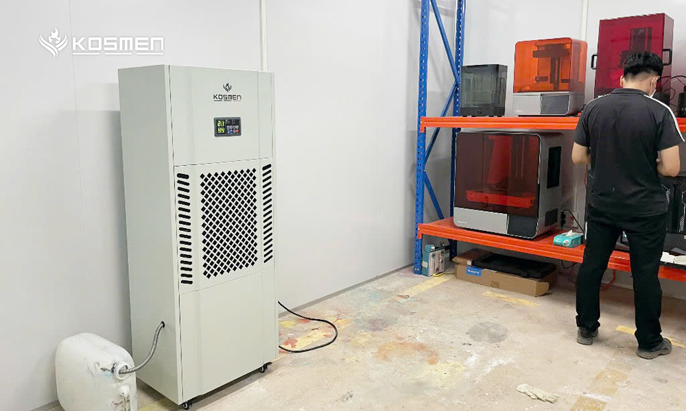 Kosmen dehumidifiers are used for humidity control at the CORETEC 3D printing room