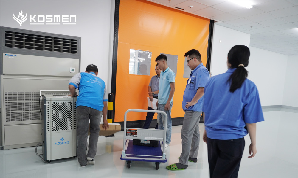 Kosmen's technical team provided operational training and guidance on the proper use of the dehumidifiers