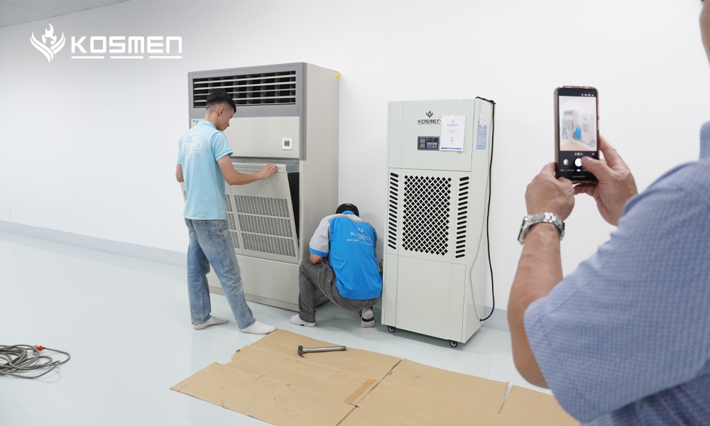 Kosmen carried out the installation of the dehumidifiers at Marunix's facility