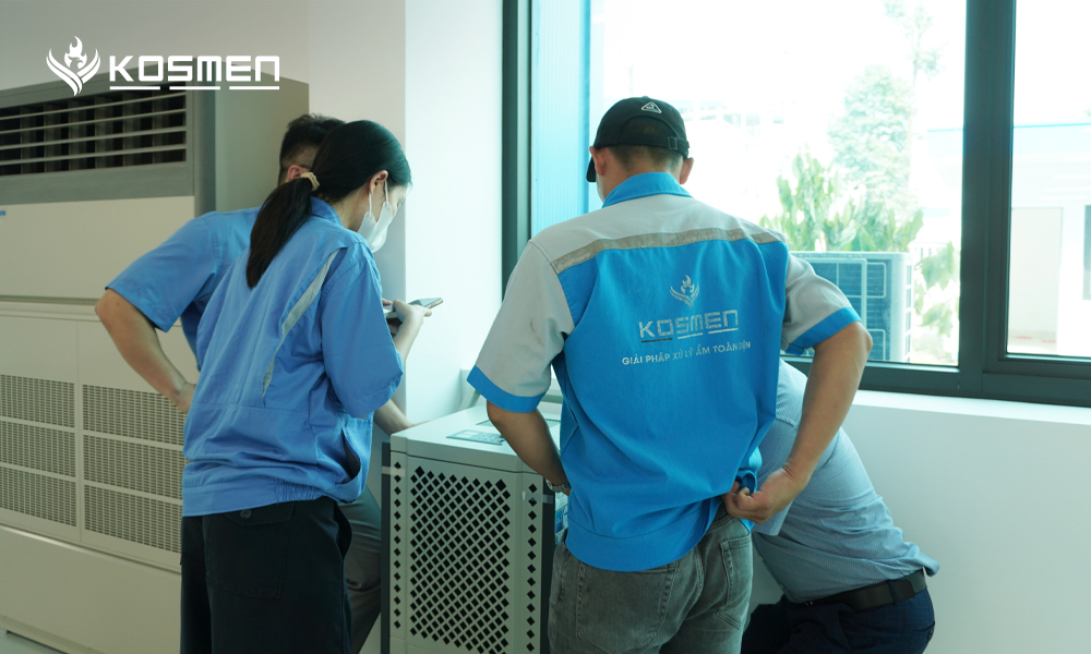 The dehumidification system was inspected and accepted after installation at Marunix