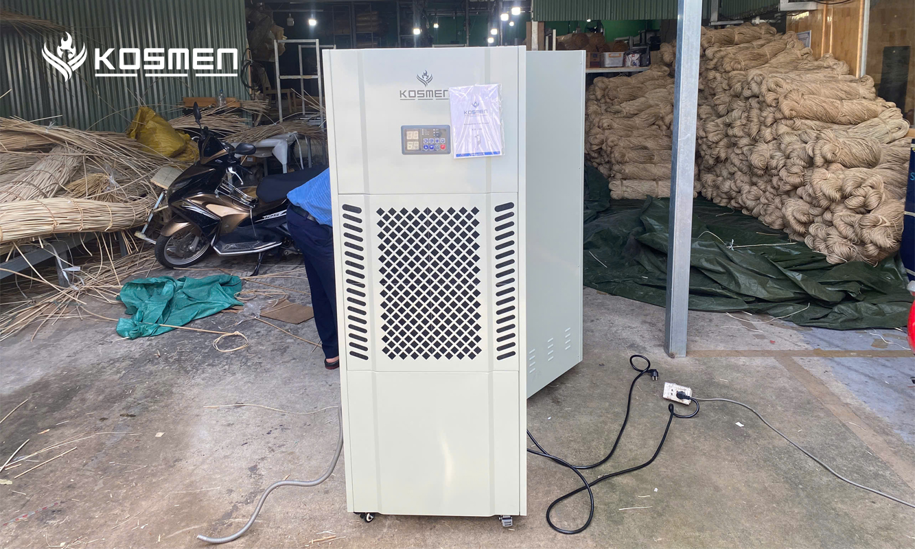 Máy hút ẩm Kosmen KM-180S kiểm soát ẩm hiệu quả trong sản xuất mây tre