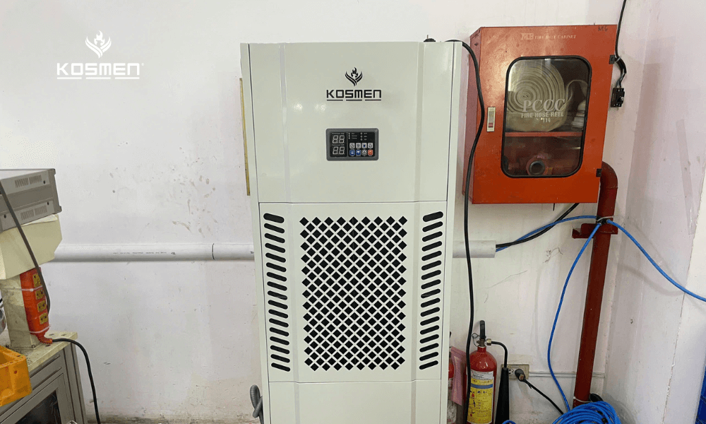 Lắp đặt máy hút ẩm Kosmen KM-180S kiểm soát ẩm phòng kiểm tra NG