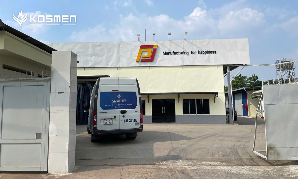 C&ocirc;ng ty PJ VN-KR sử dụng m&aacute;y h&uacute;t ẩm c&ocirc;ng suất lớn Kosmen kiểm so&aacute;t ẩm khu vực đ&oacute;ng g&oacute;i sản phẩm may mặc