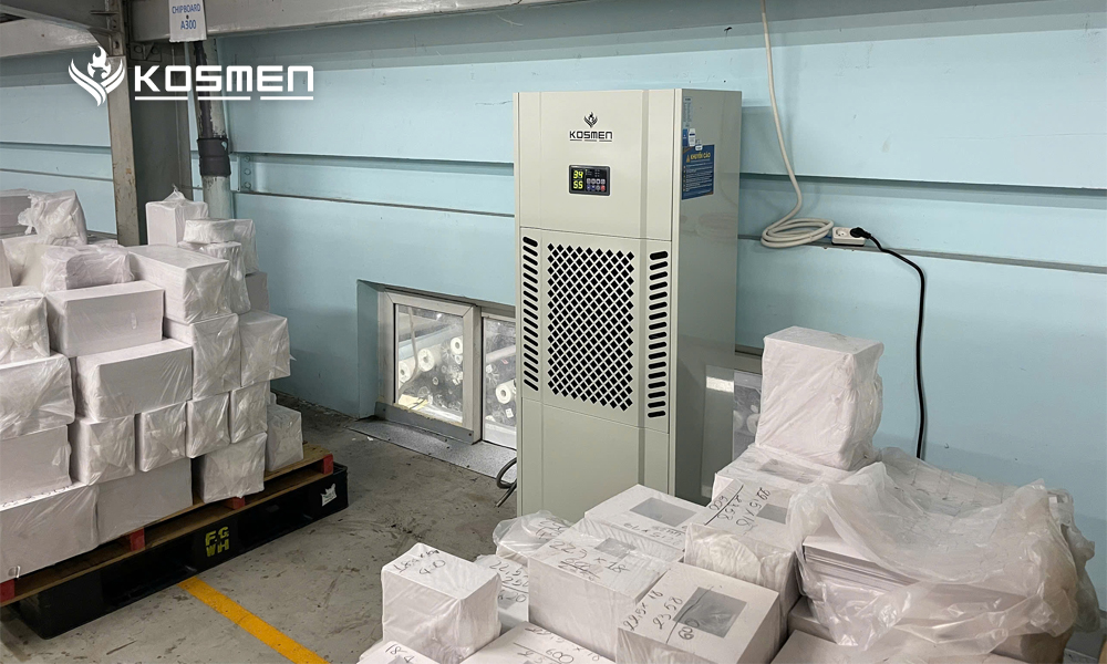 Kosmen KM-180SS kiểm soát ẩm hiệu quả kho nguyên liệu sản xuất vali, túi xách