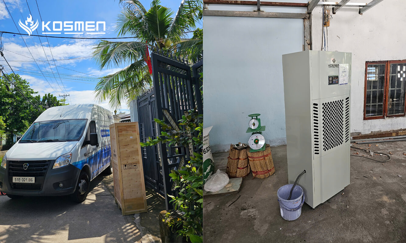 Kosmen KM-180S có công suất hút ẩm Kosmen KM-180S giúp thúc đẩy làm khô nhang hiệu quả
