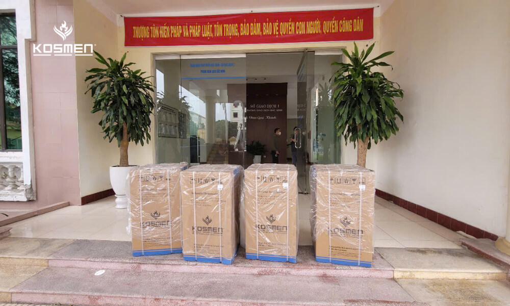 Kosmen has delivered and installed the KM-90S dehumidifier at the Bac Ninh transaction office