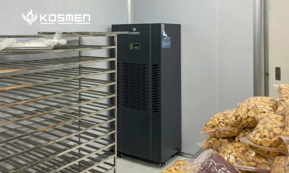 The Kosmen KM-250S industrial dehumidifier ensures a stable production environment for confectionery, while protecting machinery from rust