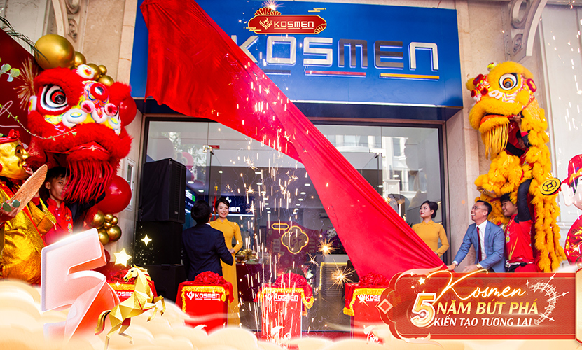 The unveiling moment of the company signage