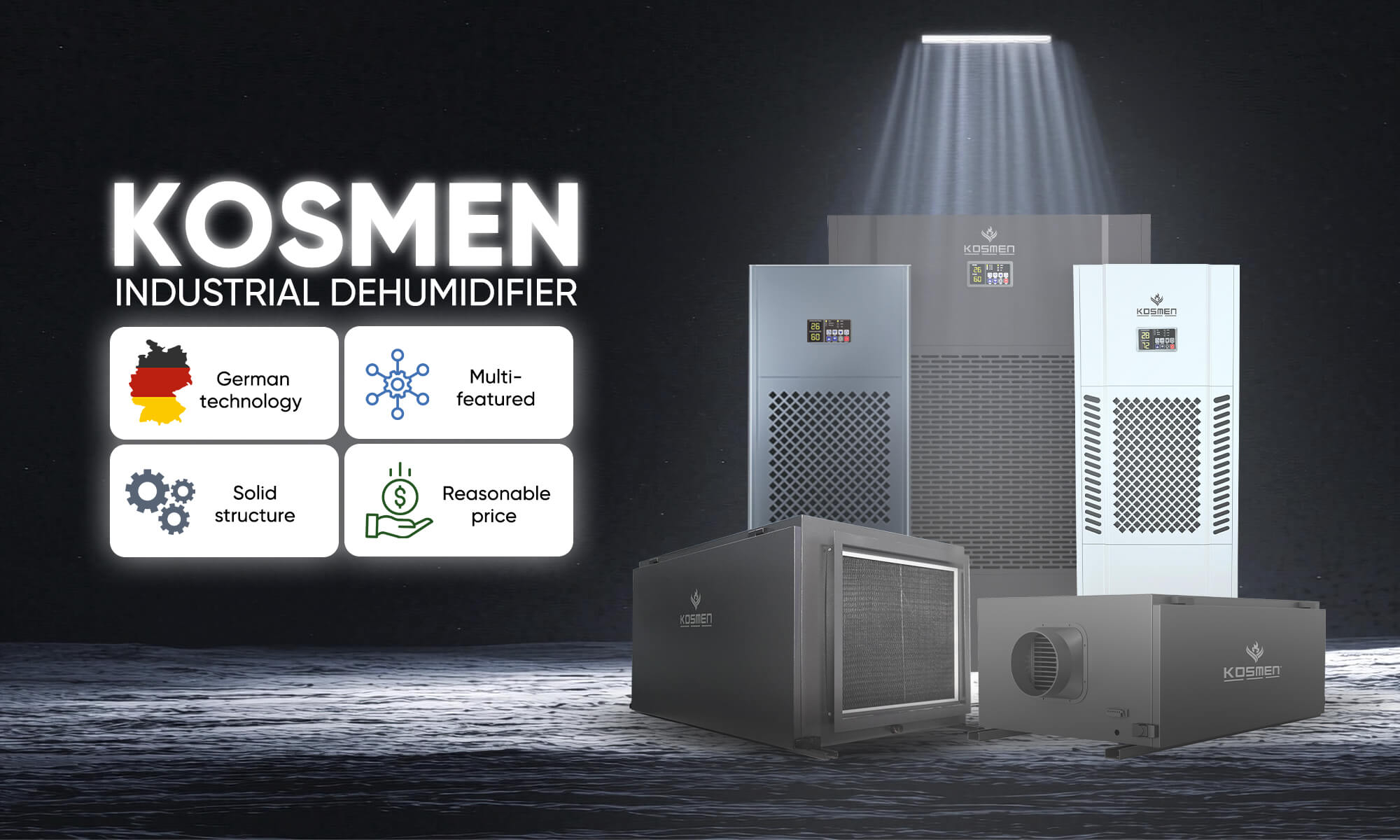 Kosmen industrial dehumidifier from Germany