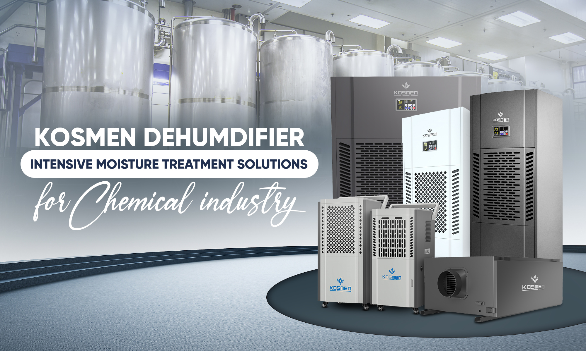 Kosmen industrial dehumidifier comprehensively treats humidity for the chemical industry