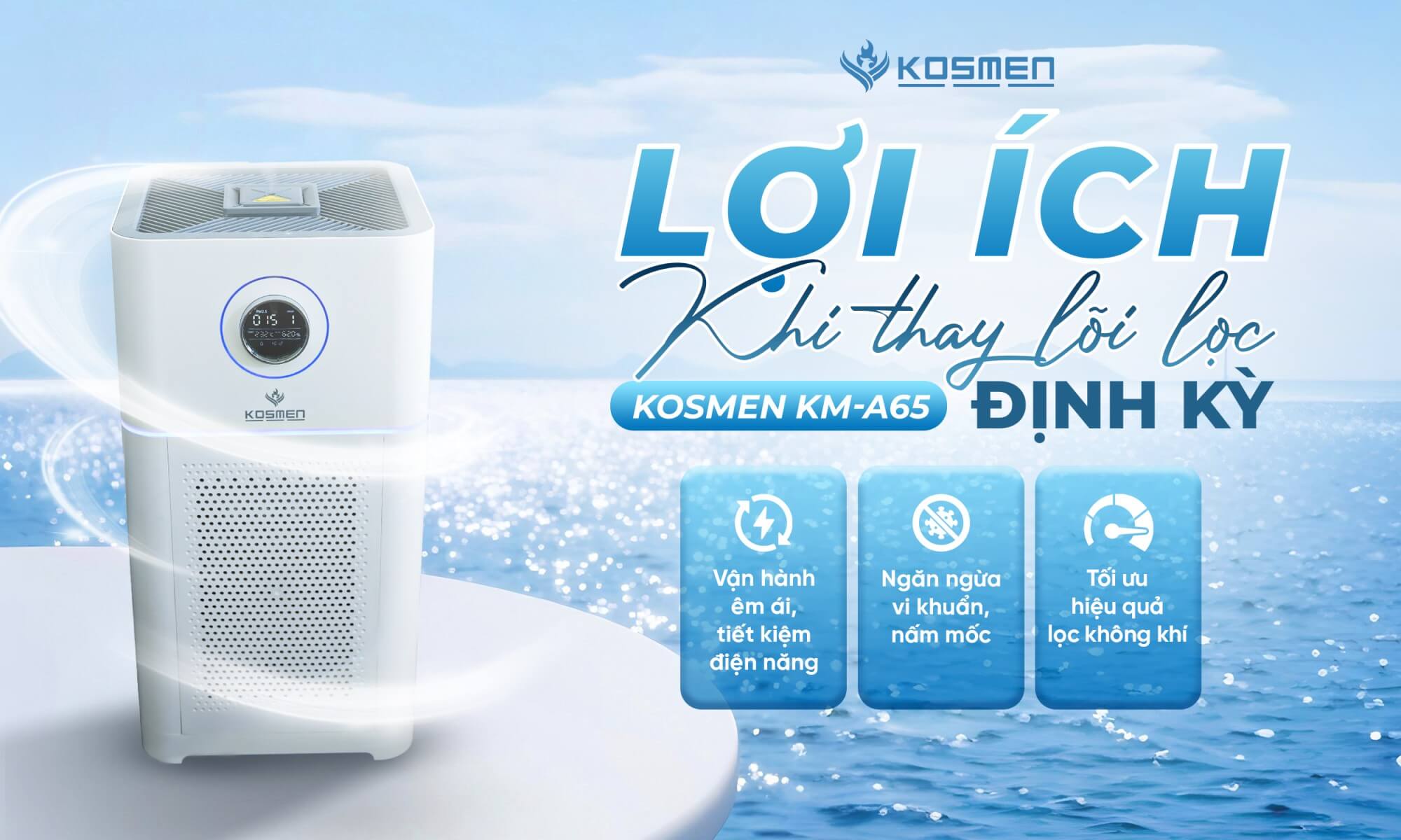 Lợi ích khi thay lõi lọc không khí Kosmen KM-A65 định kỳ