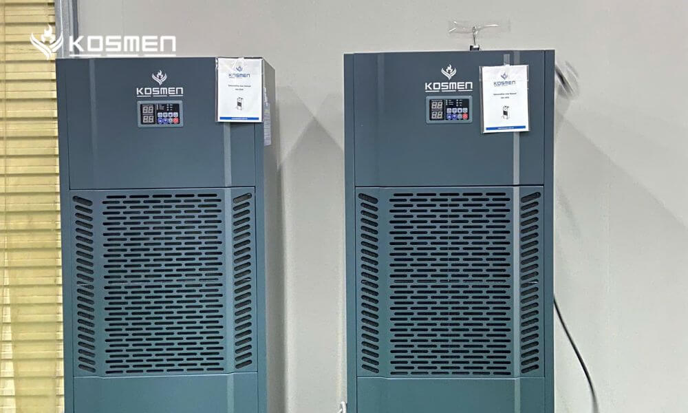 Máy hút ẩm Kosmen đặt tại kho hoá dược Toàn Phúc