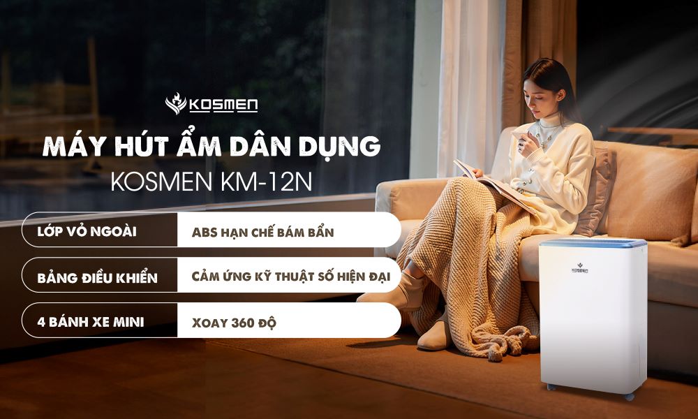Thiết kế máy hút ẩm dân dụng Kosmen KM-12N
