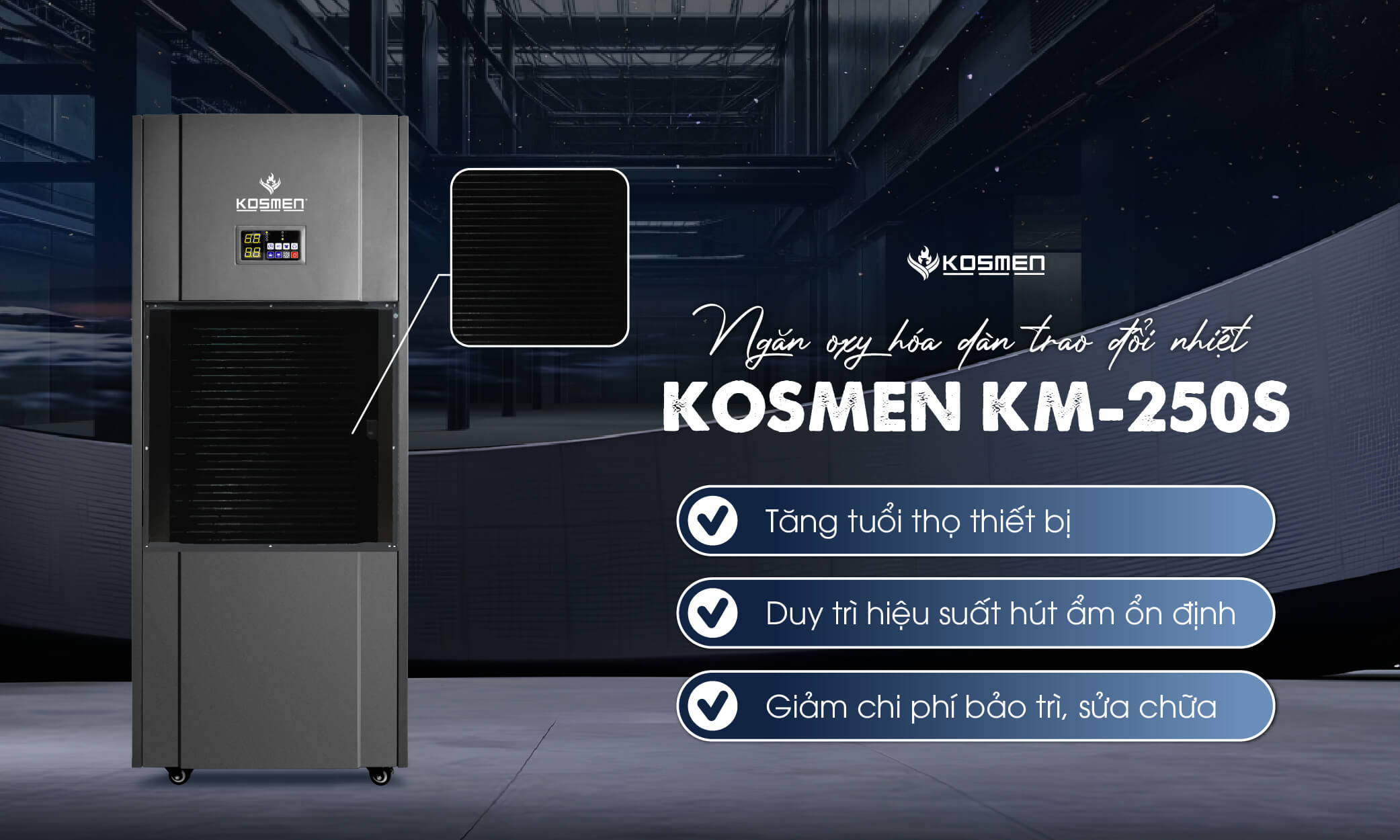 Cải tiến lớp phủ ngăn oxy hóa cho dàn trao đổi nhiệt Kosmen KM-250S