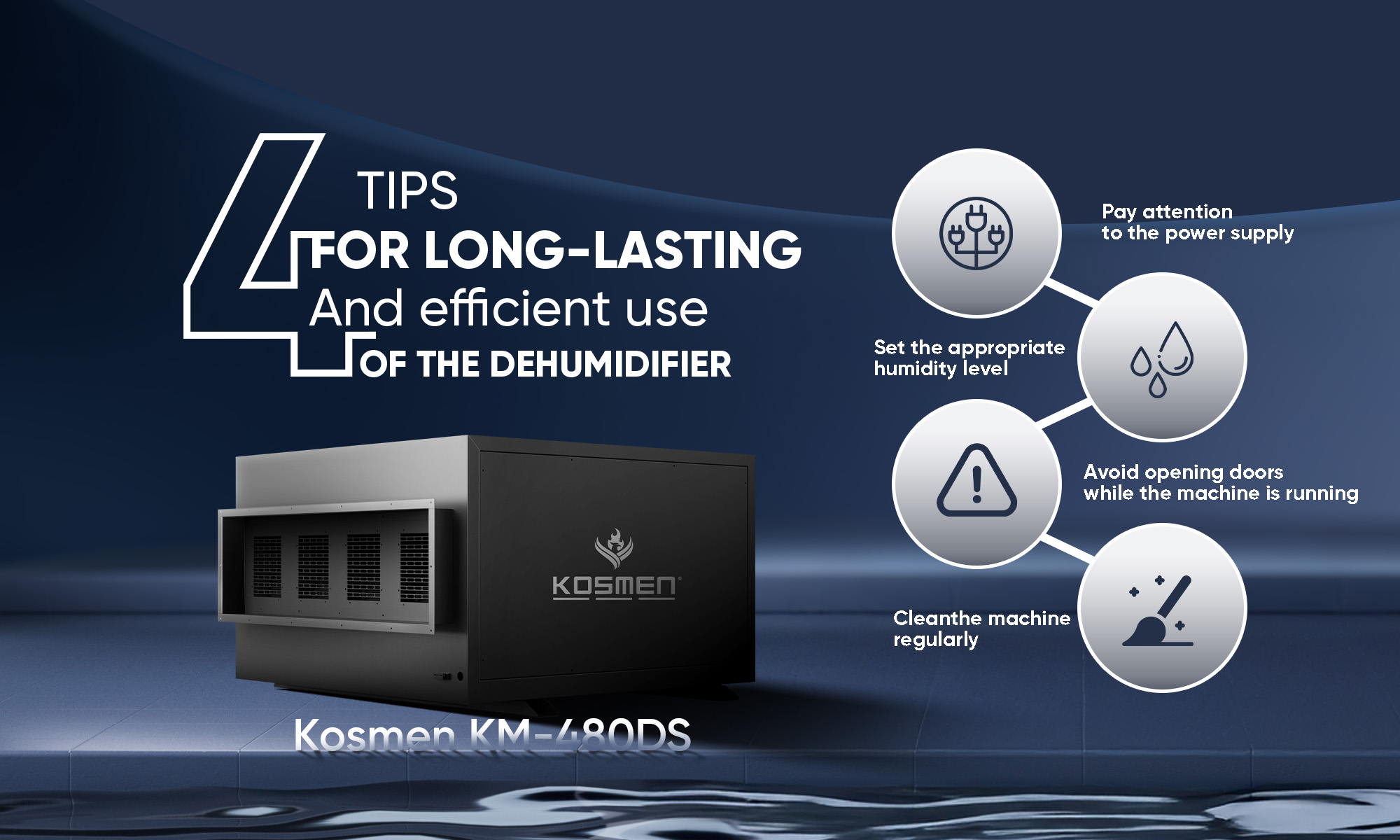 4 Important Tips to Remember When Using the Kosmen KM-480DS Dehumidifier to Ensure Durability and High Efficiency