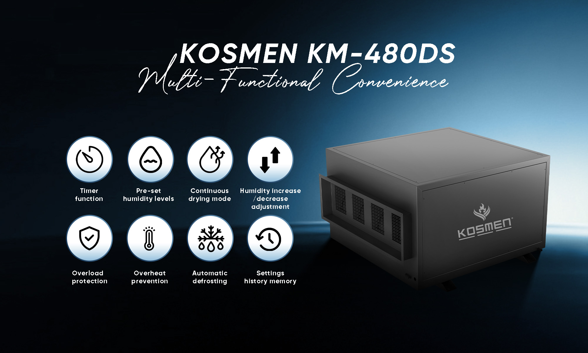 Kosmen KM-480DS is multifunctional and convenient, optimizing the user experience.