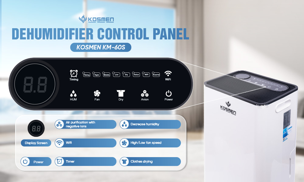 Household Dehumidifier Control Pannel Kosmen KM-60S