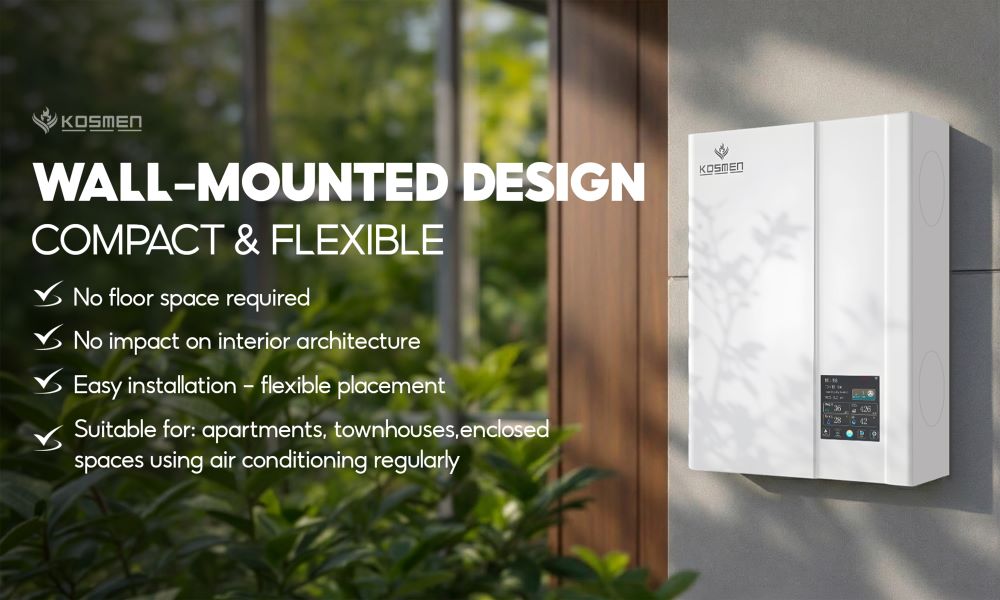 Wall-mounted design for a streamlined installation