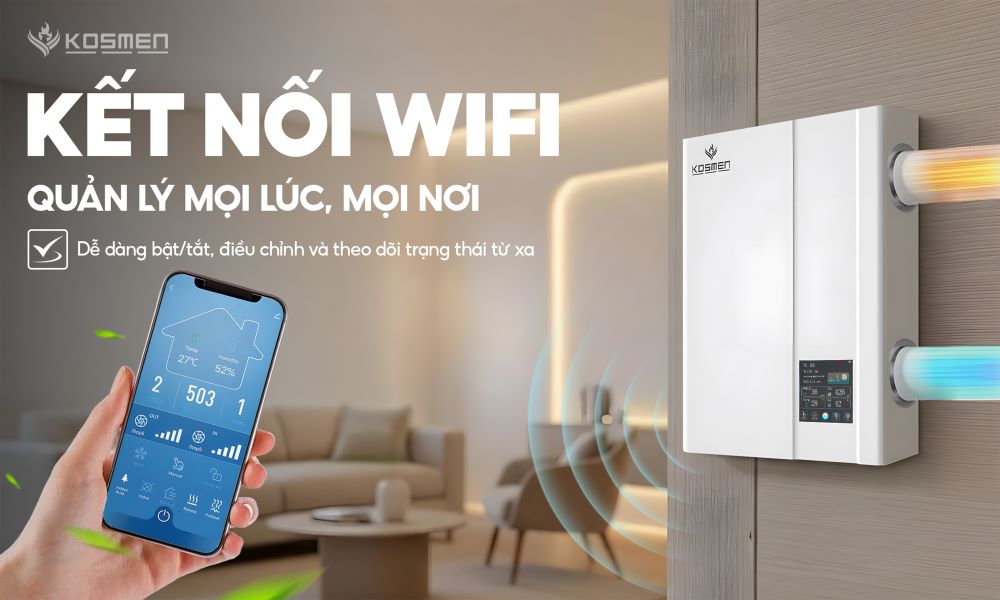Kết nối WiFi - Quản l&yacute; kh&ocirc;ng kh&iacute; mọi l&uacute;c, mọi nơi