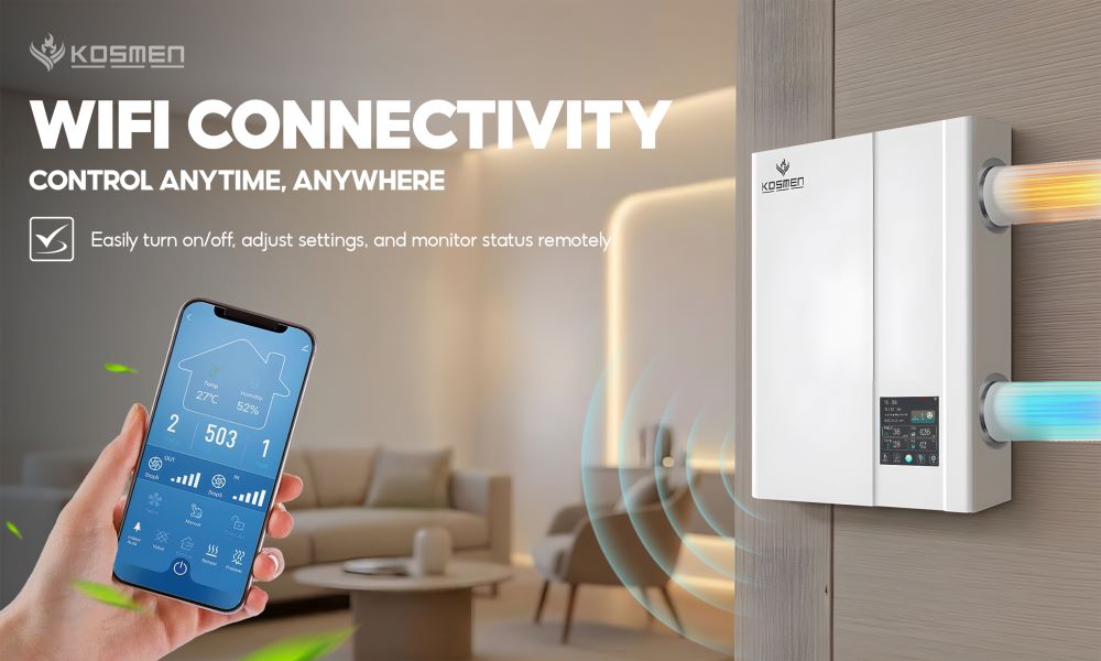 WiFi Connection - Manage air quality anytime, anywhere