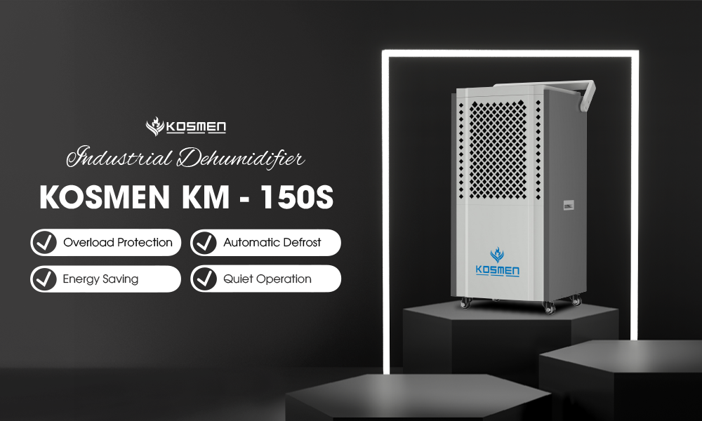 Kosmen KM-150S dehumidifier operates quietly and saves energy