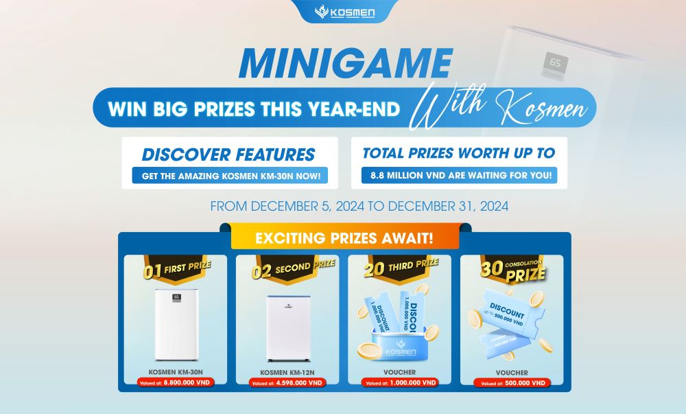 Prize structure of the end-of-year big prize minigame with Kosmen