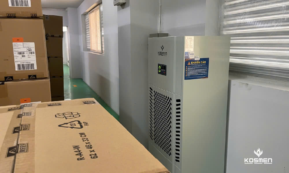 The Kosmen KM-180S industrial dehumidifier is the ideal choice for protecting warehouse storage