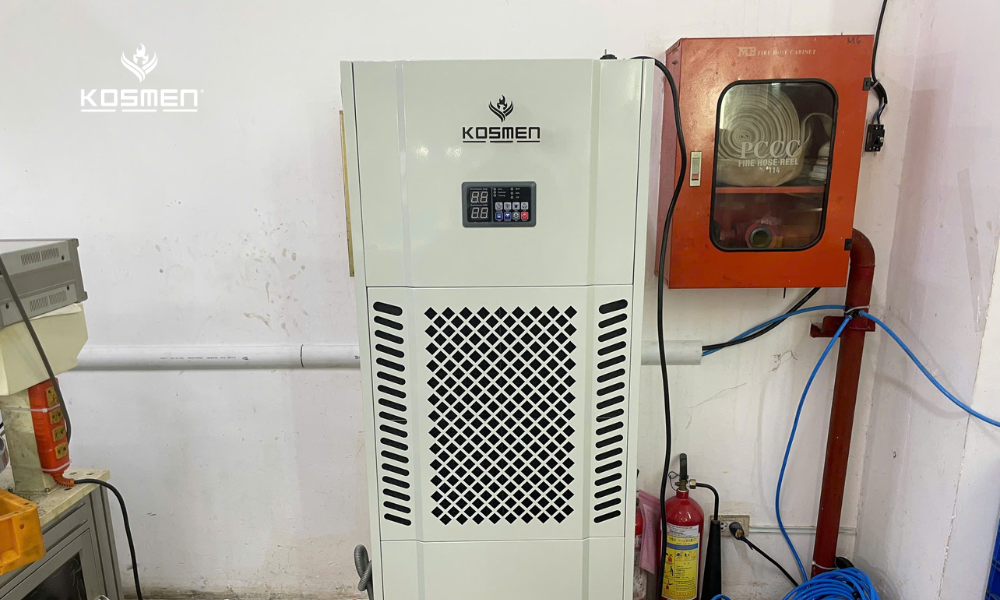 Installing the Kosmen KM-180S dehumidifier controls humidity in the NG inspection room