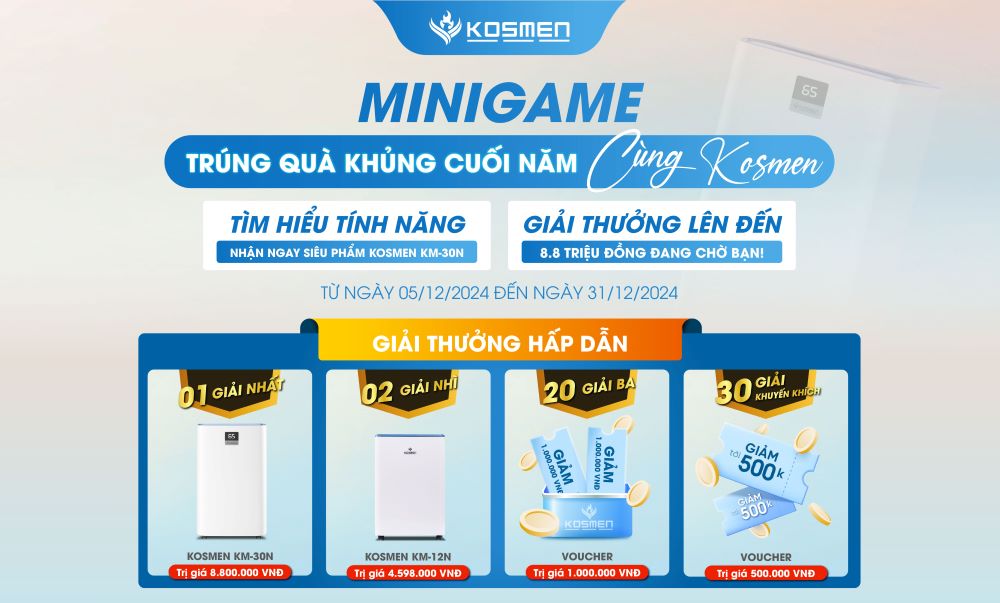 Cơ cấu giải thưởng Minigame Trúng quà cuối năm cùng Kosmen