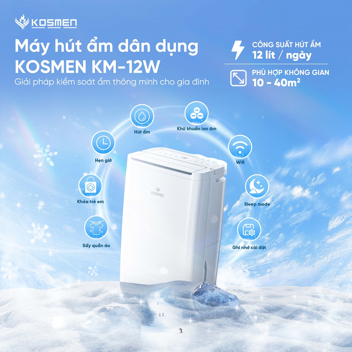 Kosmen KM-12W Household Dehumidifier