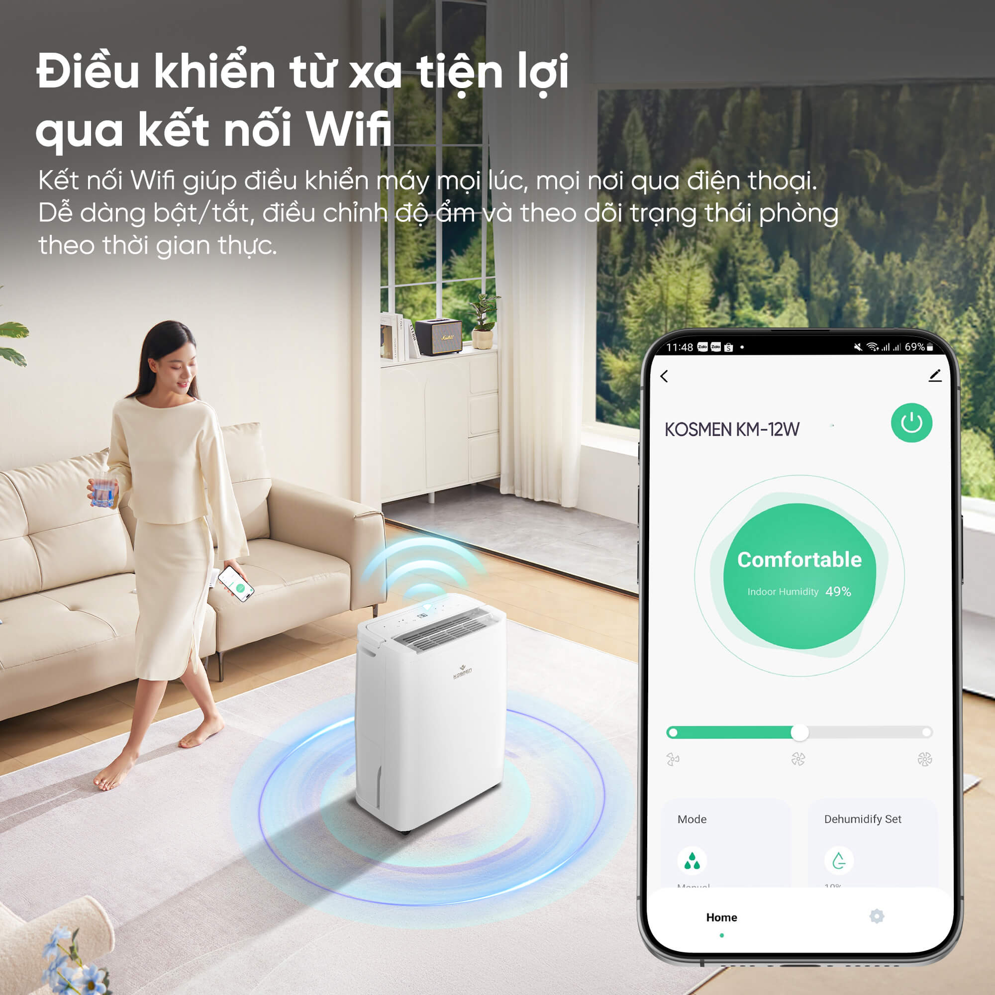 Kosmen KM-12W Household Dehumidifier