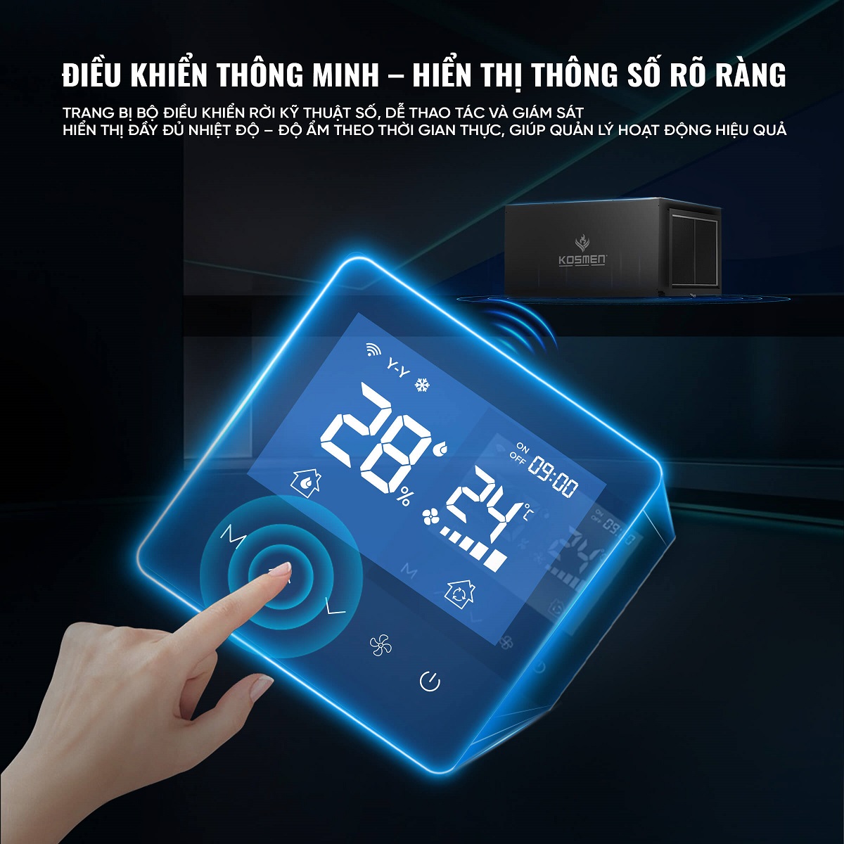 Kosmen KM-180DS Ceiling-Mounted Dehumidifier